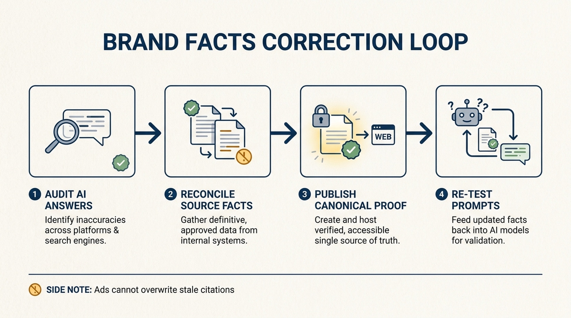 Brand facts correction loop