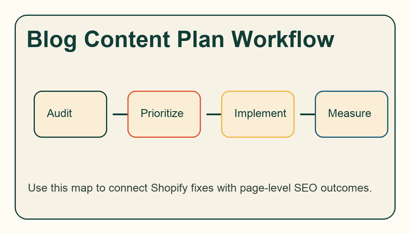 Shopify Blog SEO: How to Plan Content That Supports Products workflow