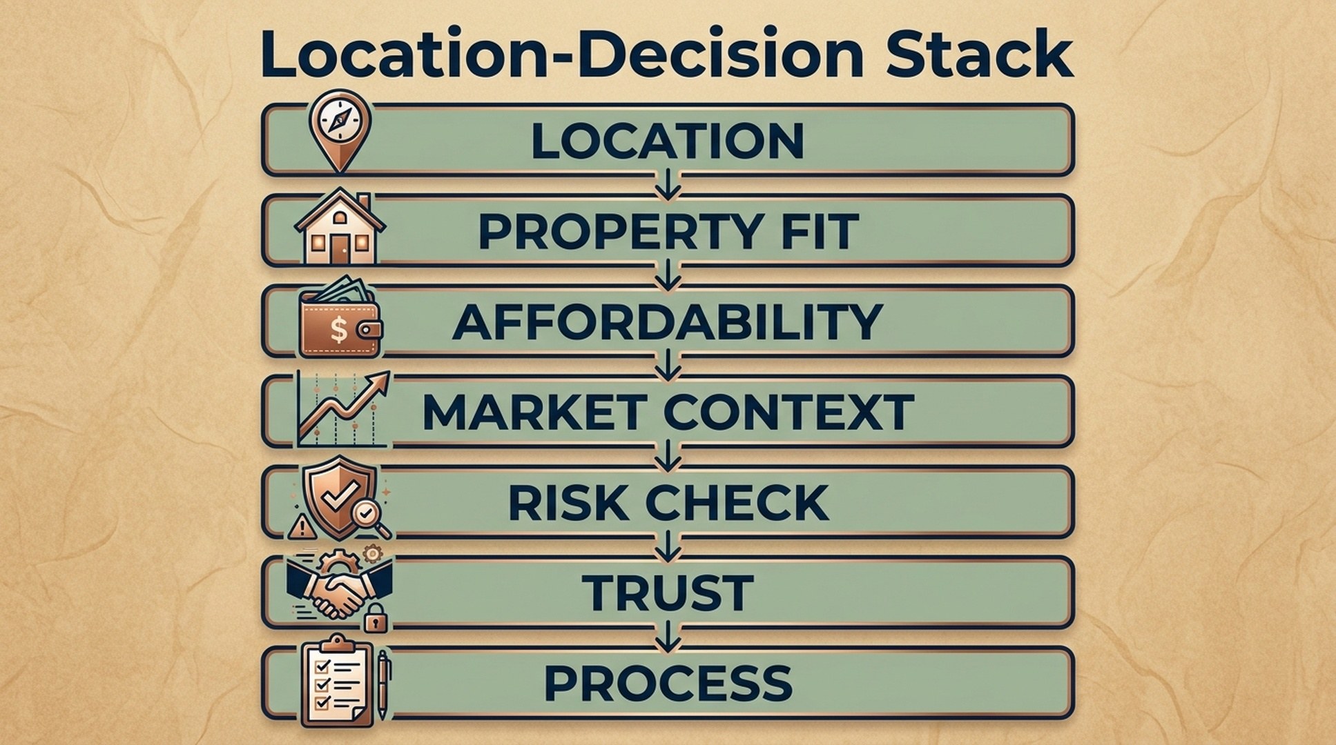 Real estate location-decision stack for GEO query prioritization