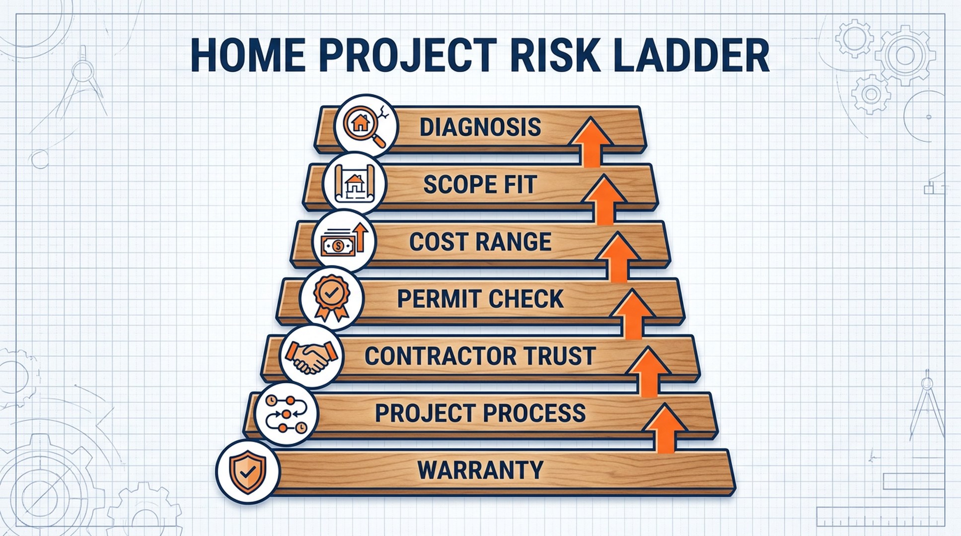 Home project risk ladder for home improvement GEO