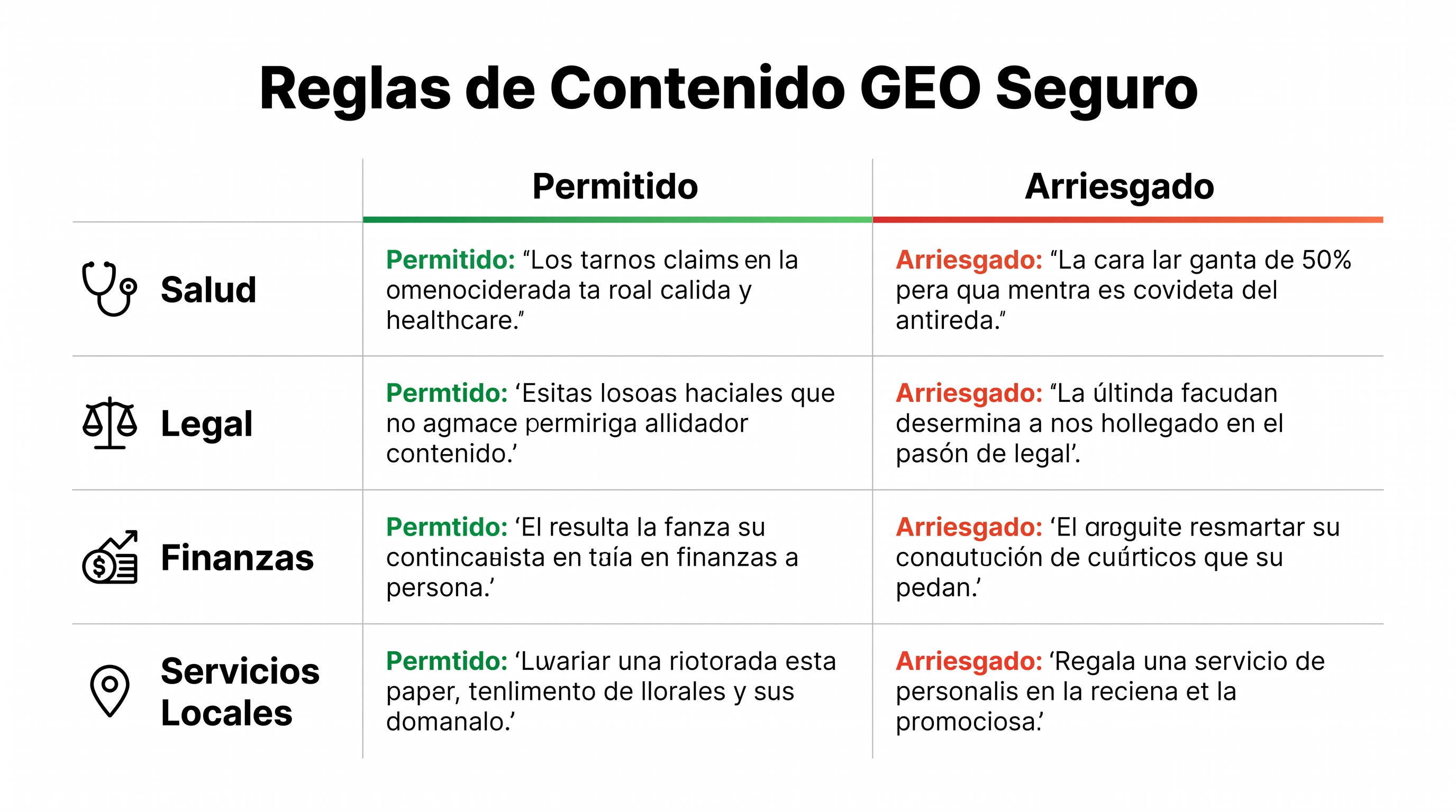 Reglas de contenido GEO seguro para marcas de servicios locales