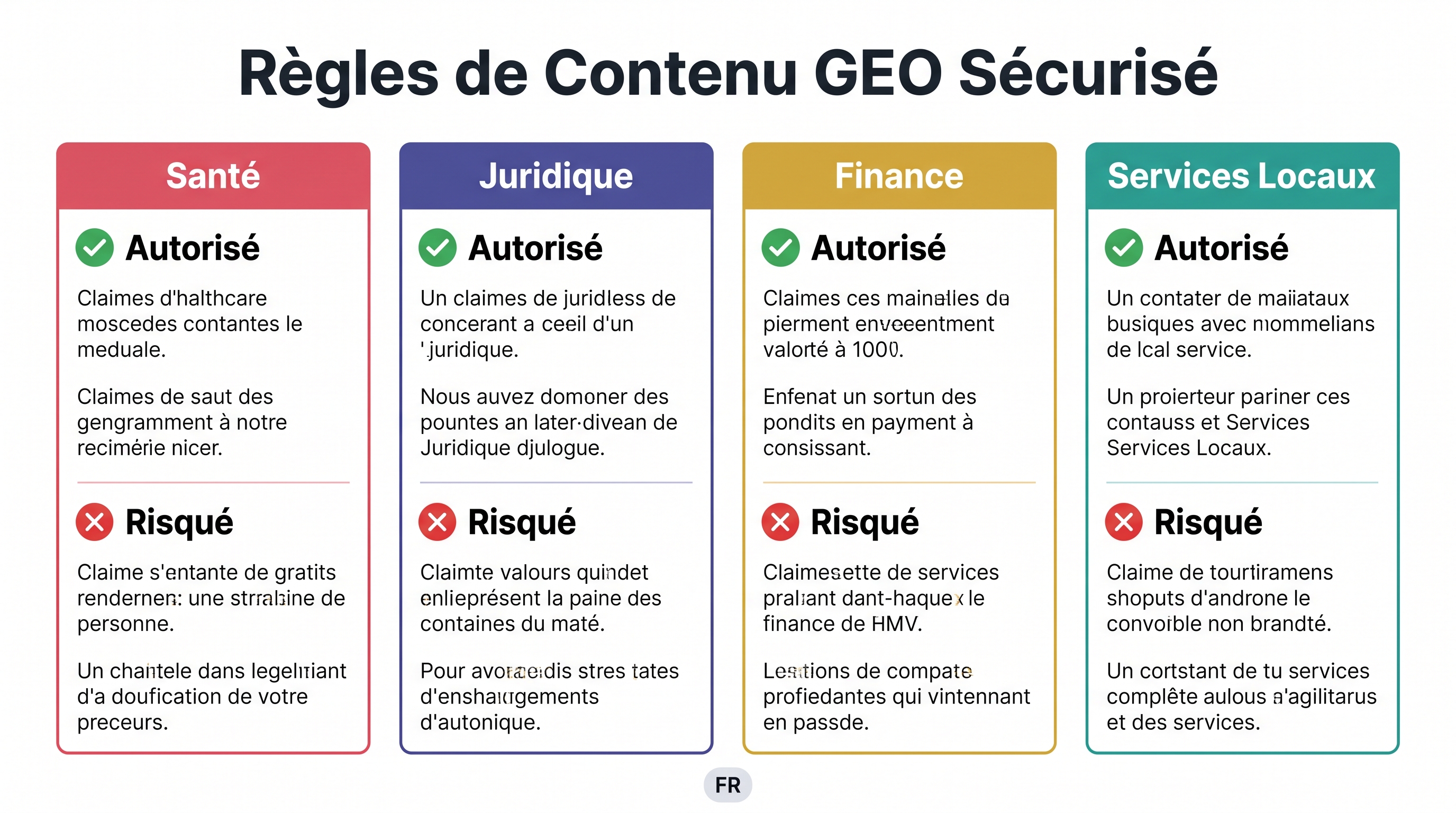 Règles de contenu GEO sûr pour les marques de services locaux
