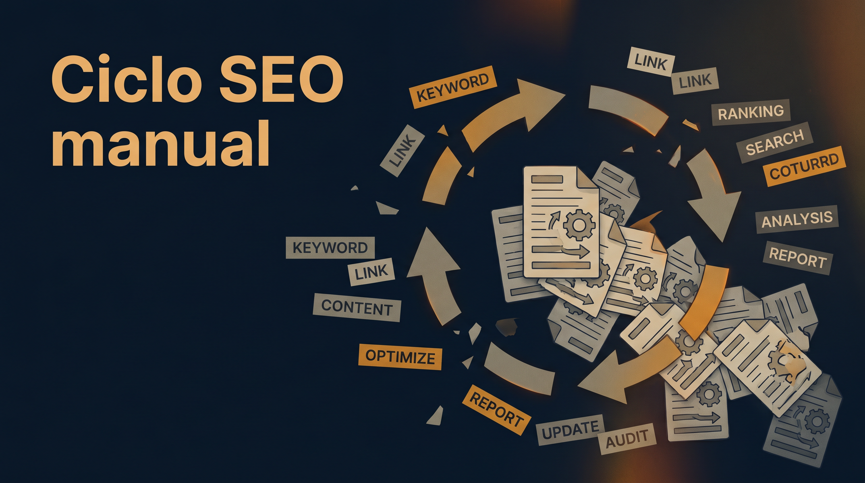 El ciclo SEO manual tradicional: investigación, análisis, redacción, publicación e informes