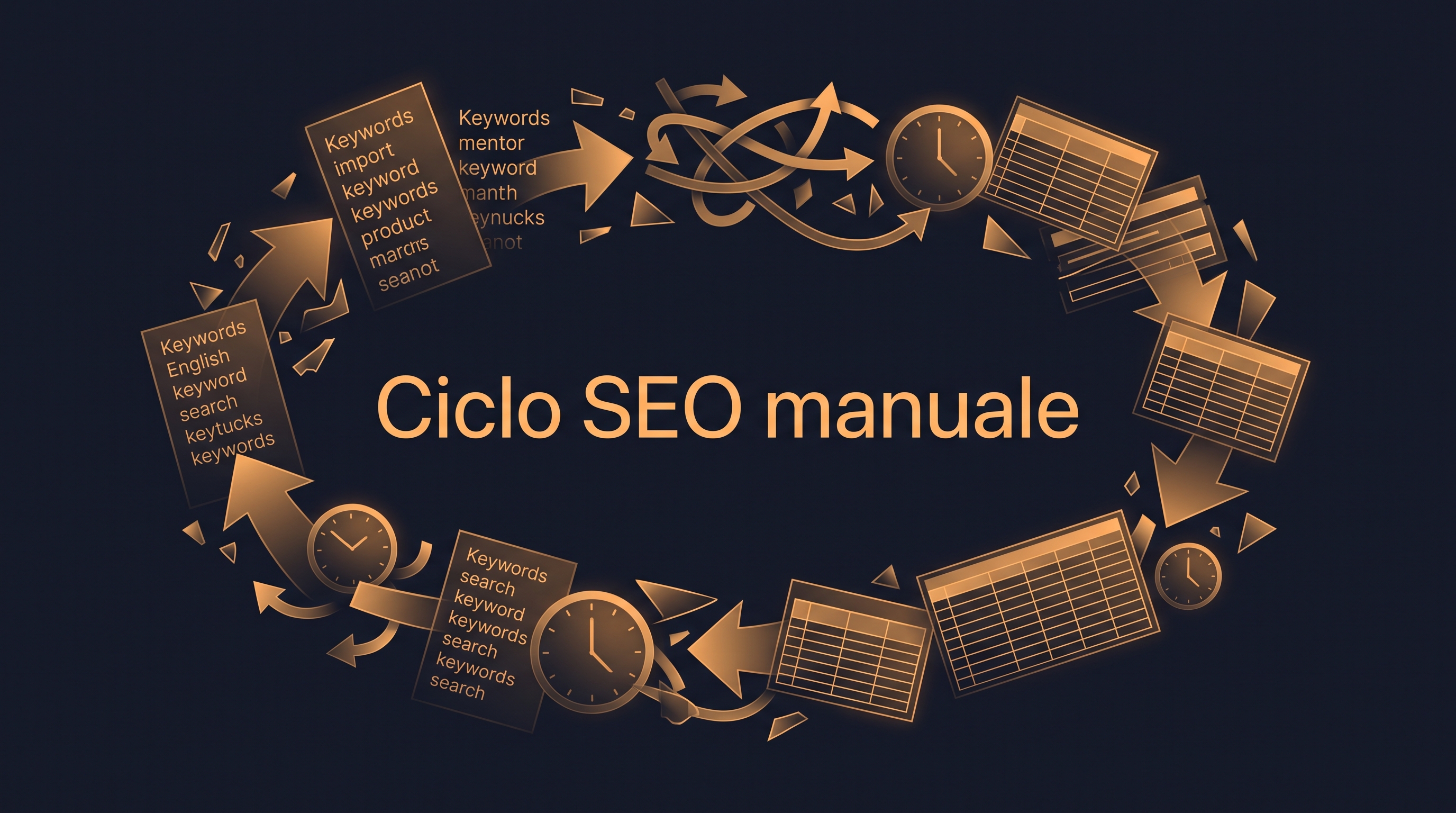 Il ciclo SEO manuale: ricerca, analisi, scrittura, pubblicazione e report