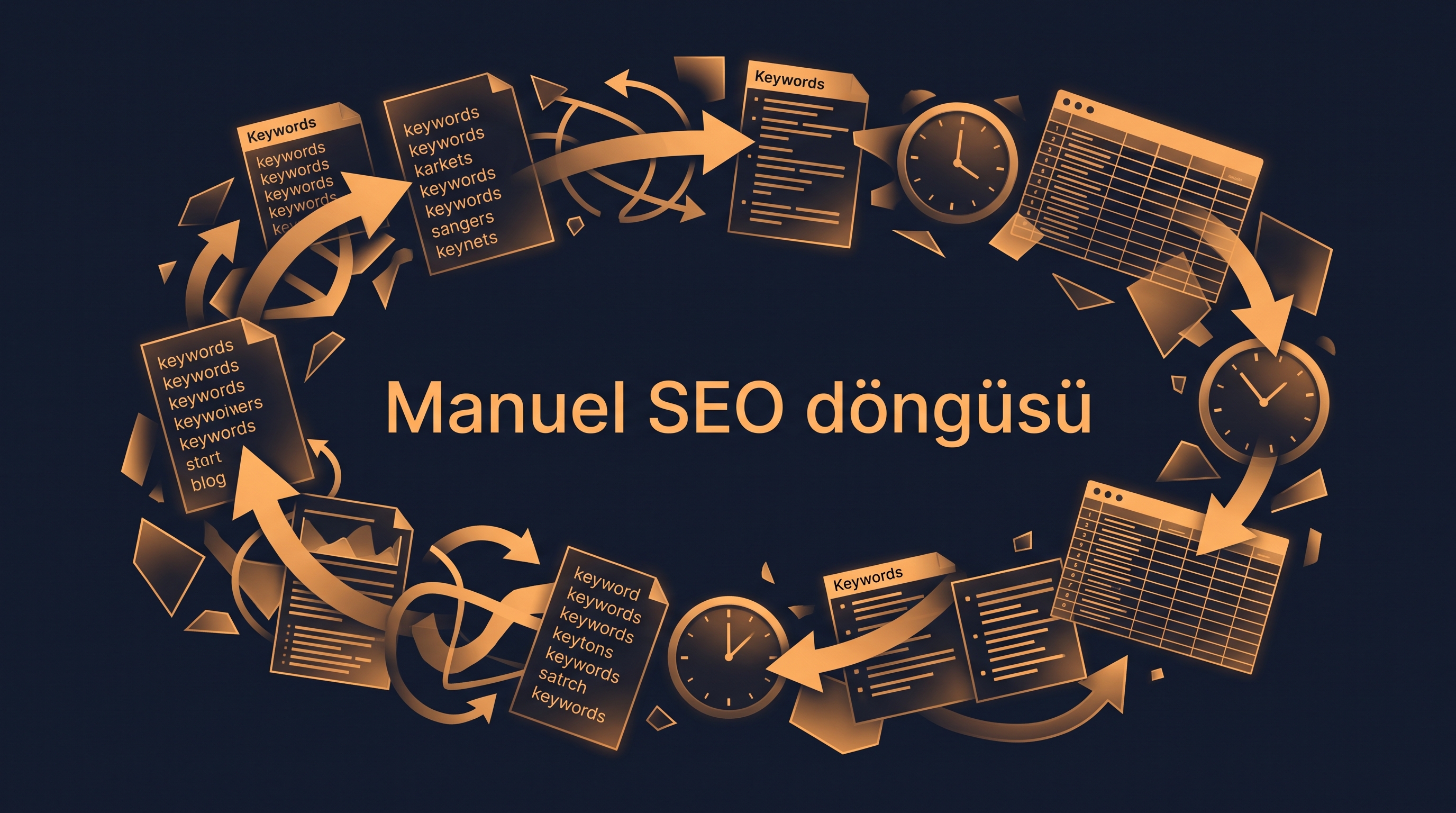 Geleneksel manuel SEO döngüsü