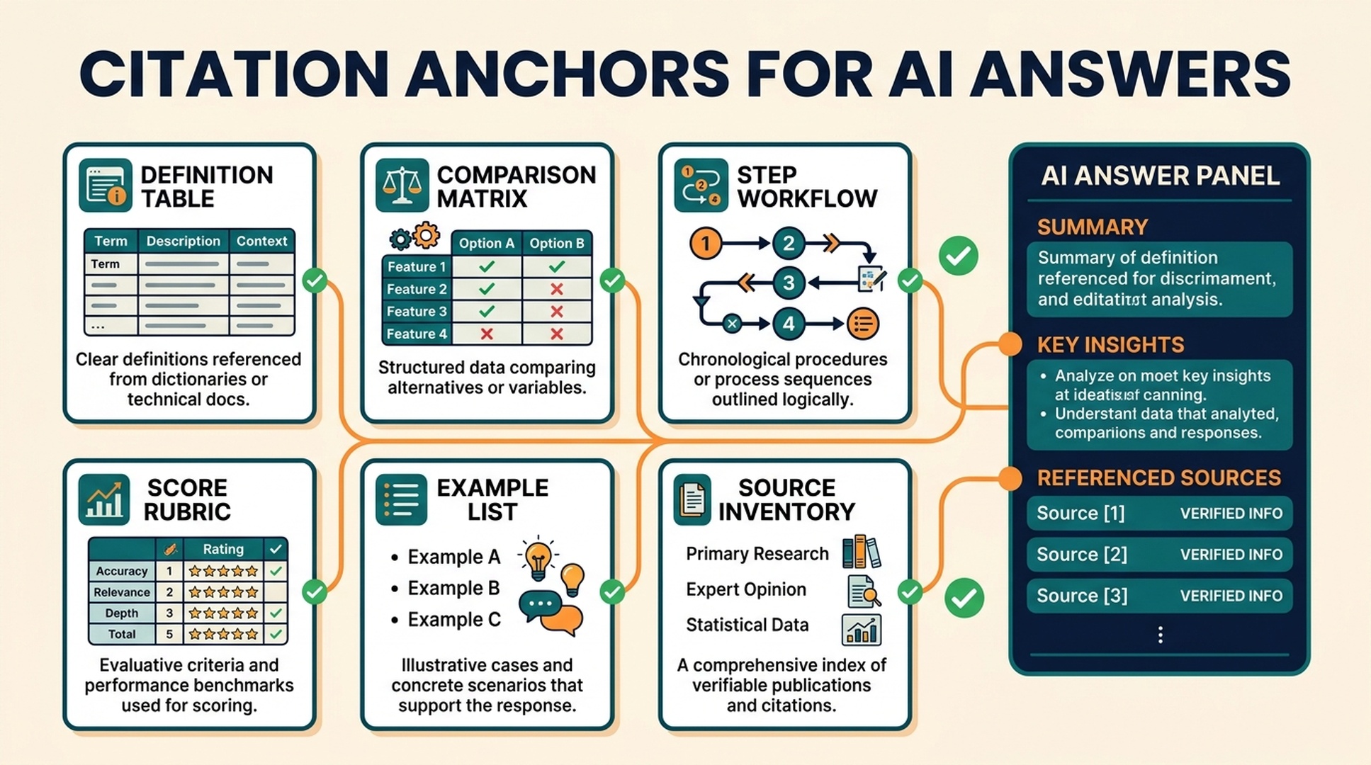 Citation anchors for AI answer extraction