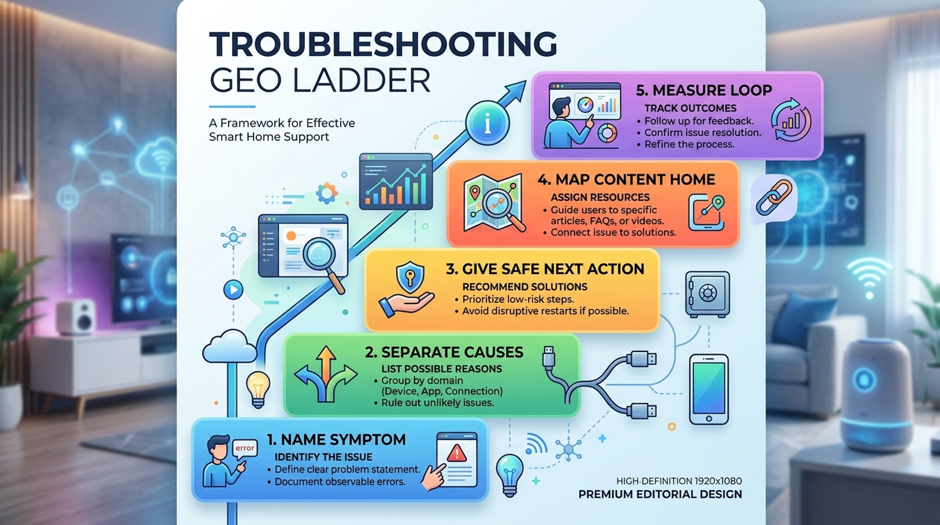 Alexa troubleshooting GEO ladder for smart home product questions