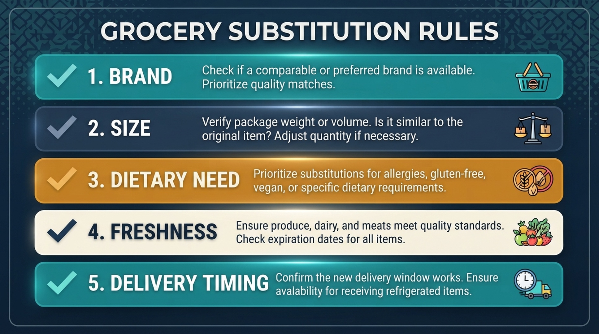 Grocery Substitution Rules