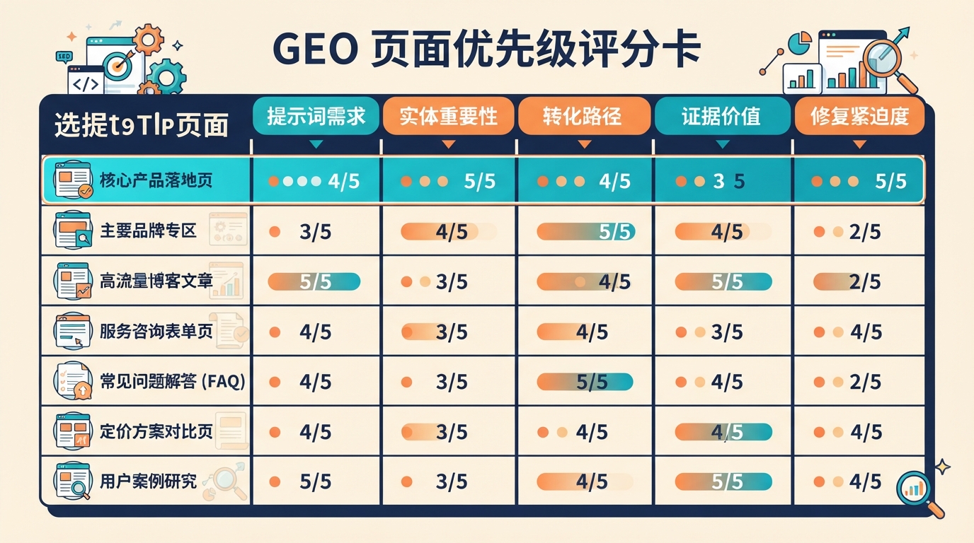 ChatGPT GEO 页面优先级评分卡