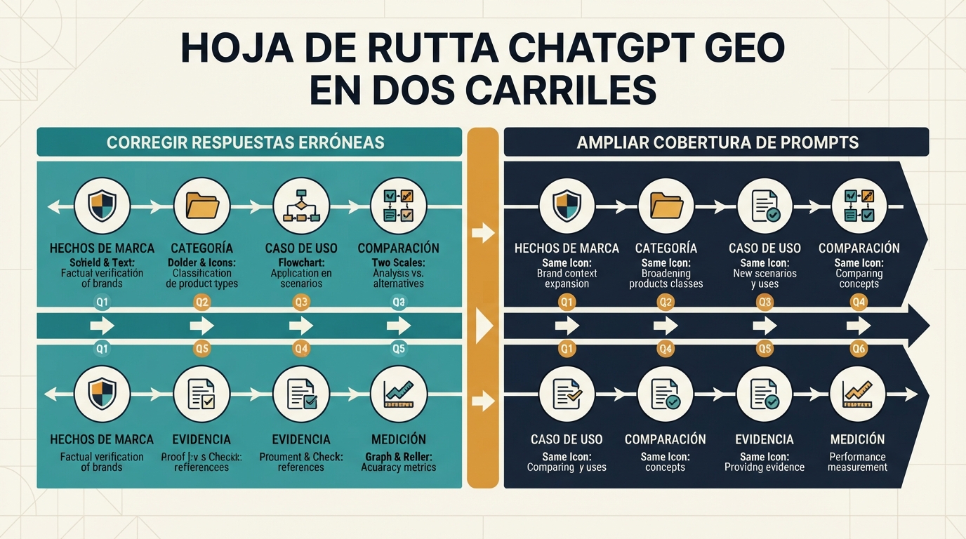 Hoja de ruta de dos carriles para ChatGPT GEO