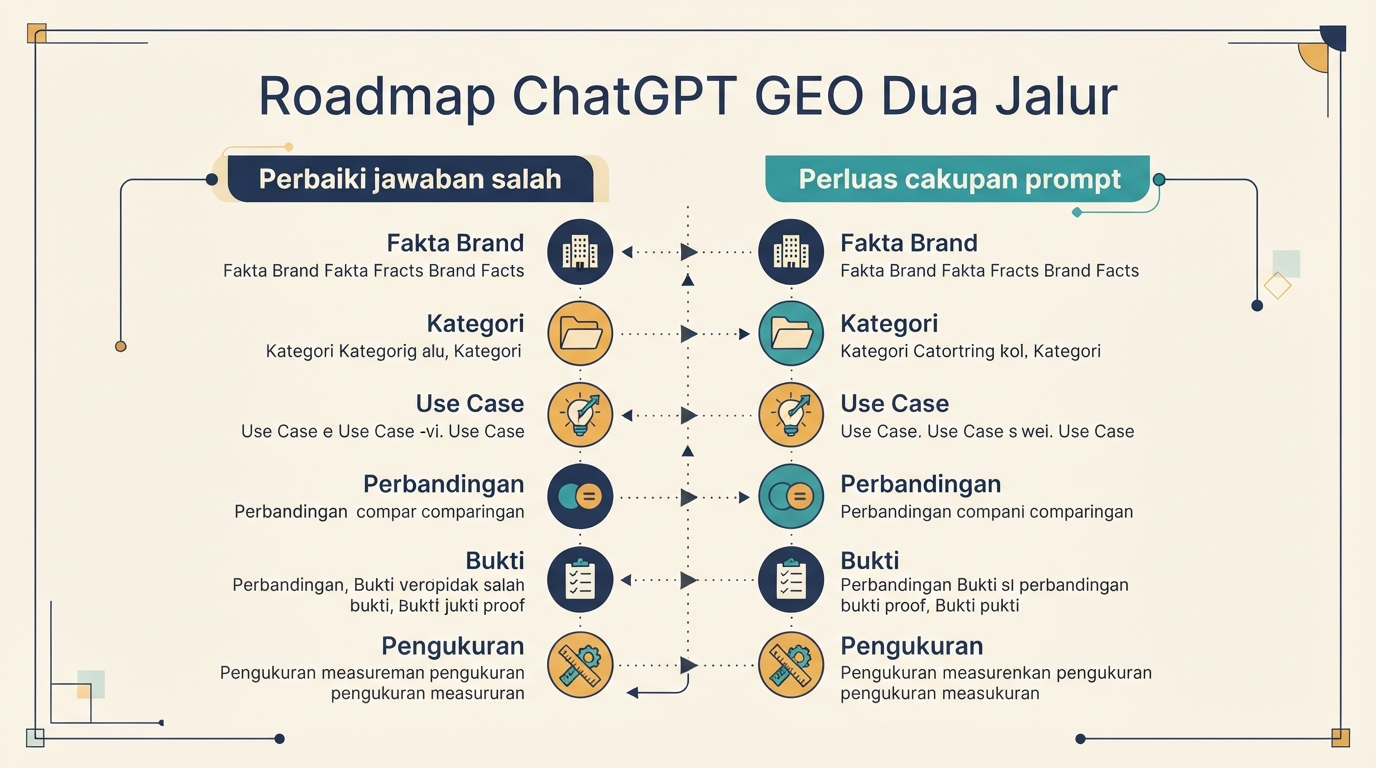 Roadmap dua jalur ChatGPT GEO
