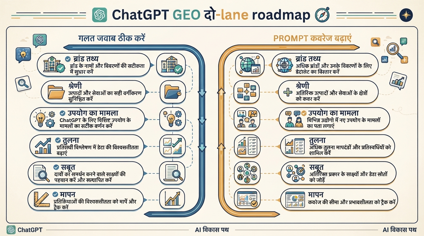 ChatGPT GEO दो-लेन रोडमैप