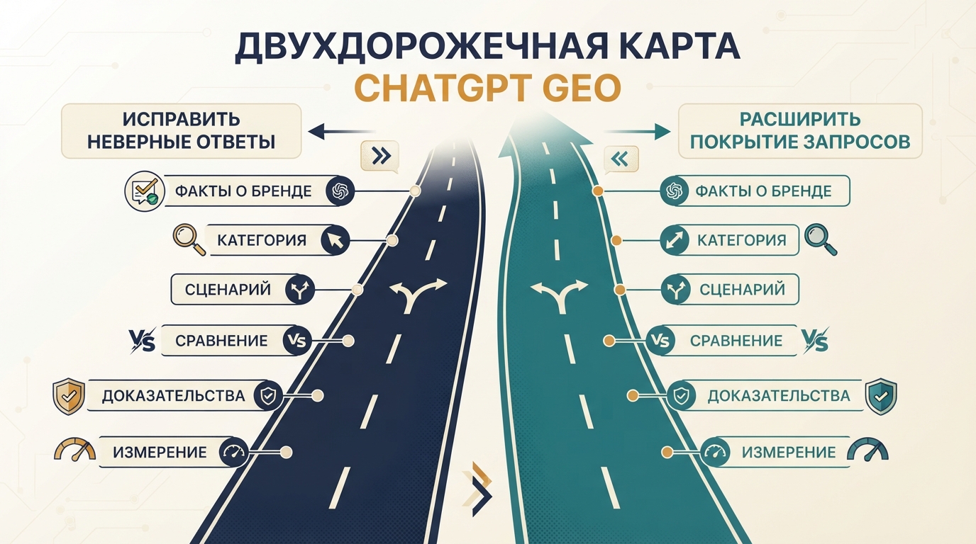 Двухдорожечная карта ChatGPT GEO