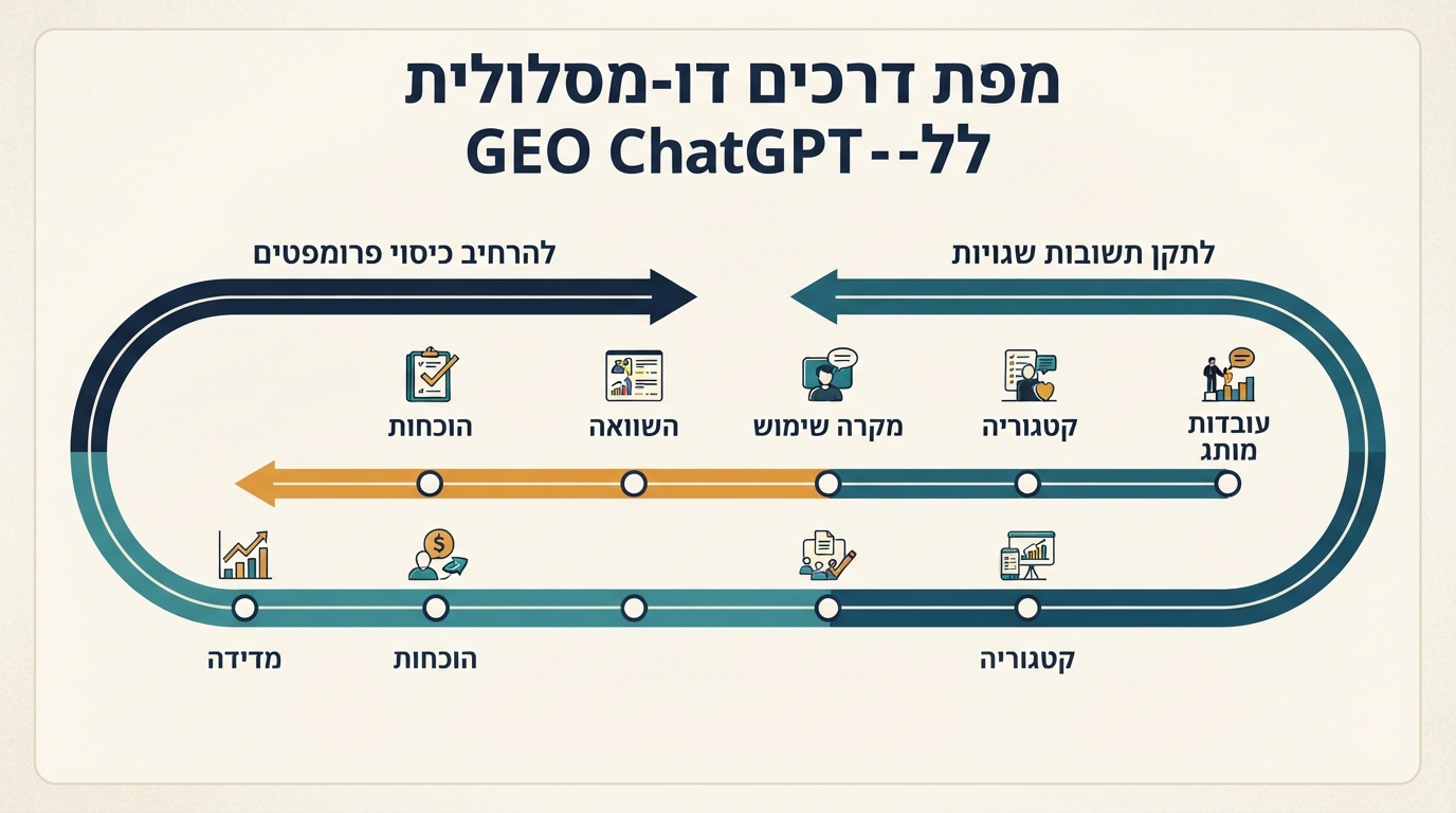 מפת דרכים דו-מסלולית ל-ChatGPT GEO