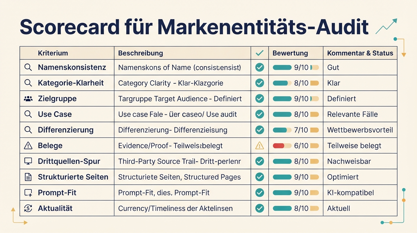 ChatGPT GEO Scorecard für Markenentitäts-Audit