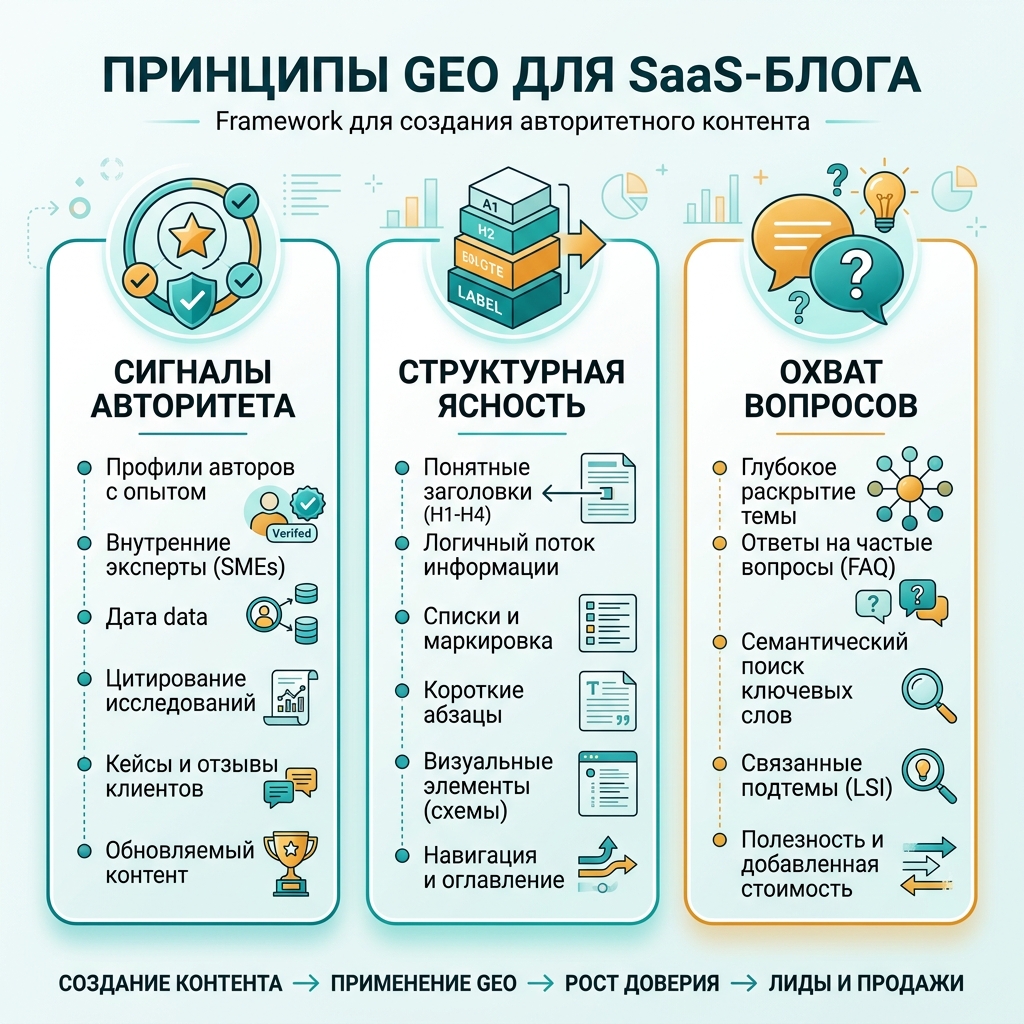 Информационная диаграмма о Generative Engine Optimization (GEO)