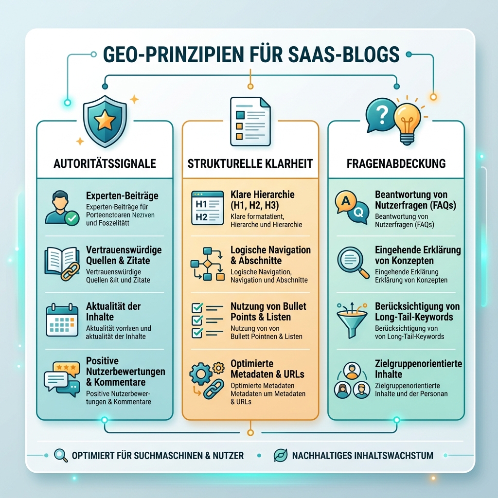 Informationsdiagramm zu Generative Engine Optimization (GEO)
