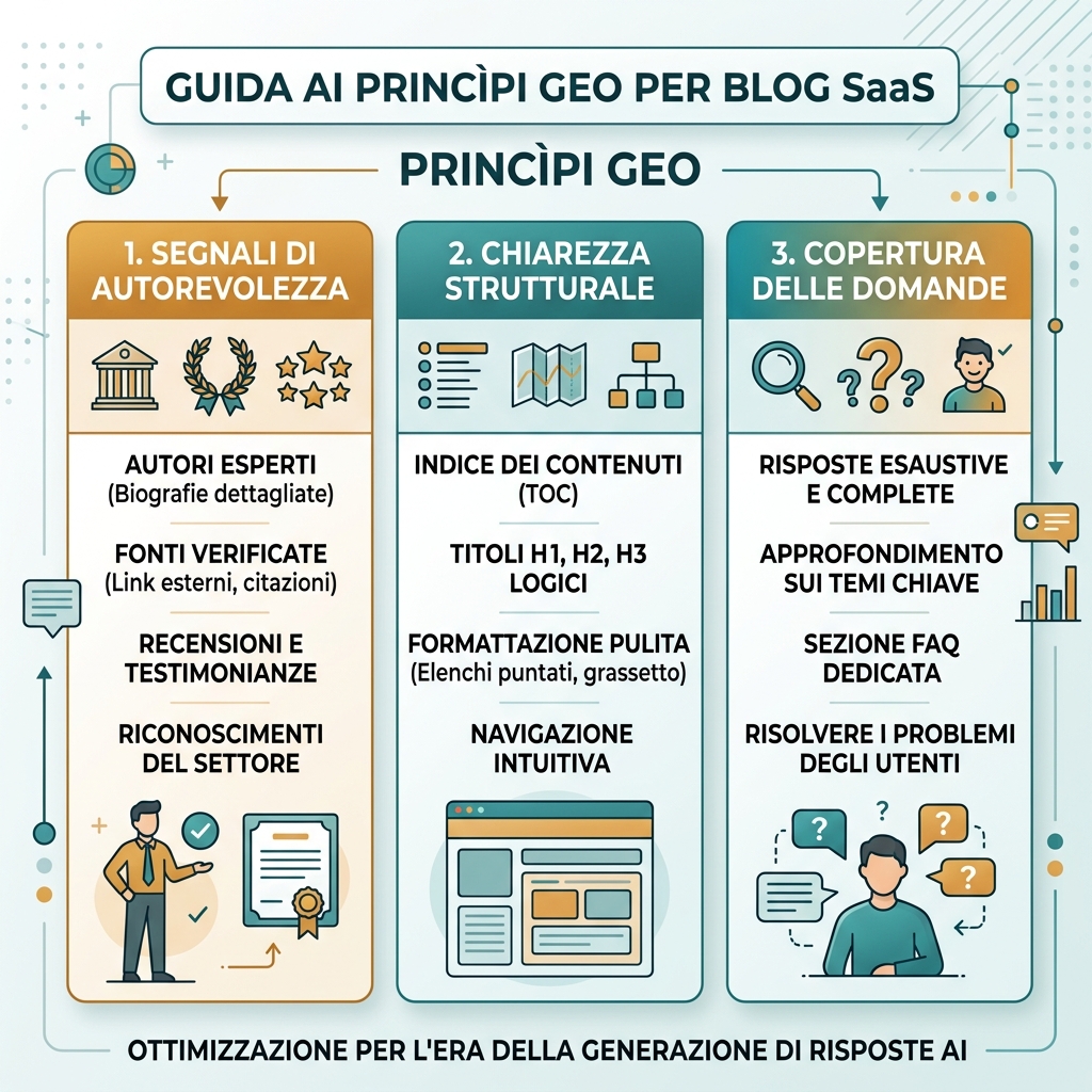 Diagramma informativo su che cos’è la Generative Engine Optimization (GEO)