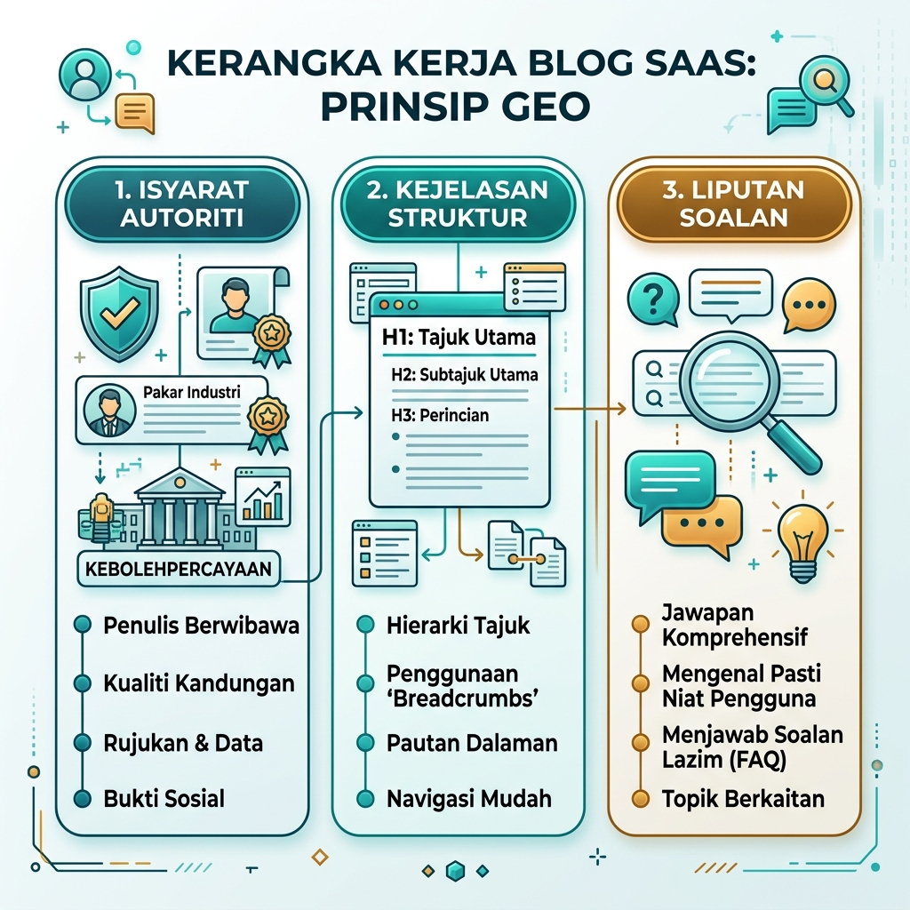 Rajah maklumat tentang Generative Engine Optimization (GEO)