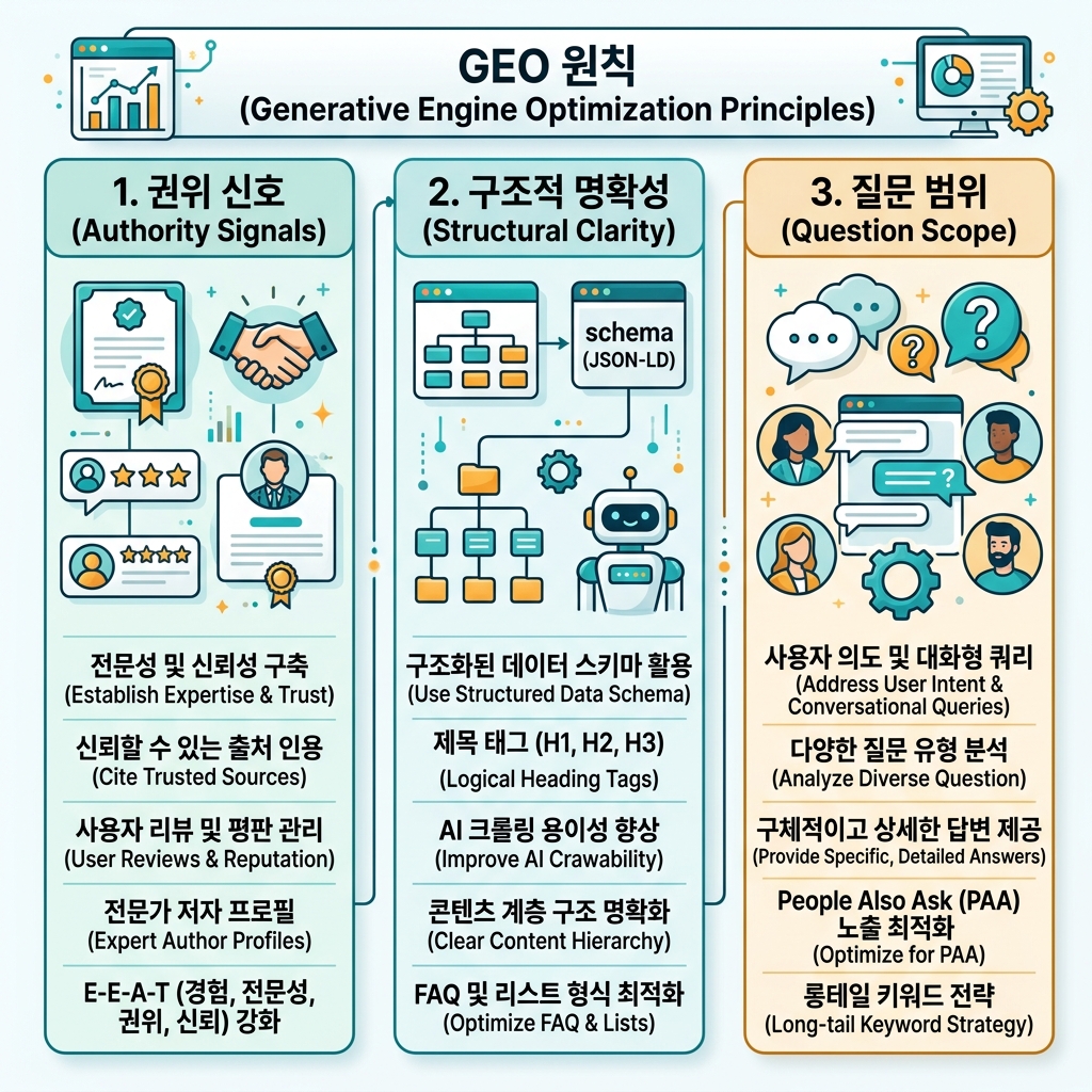 SEO, AEO, GEO 비교