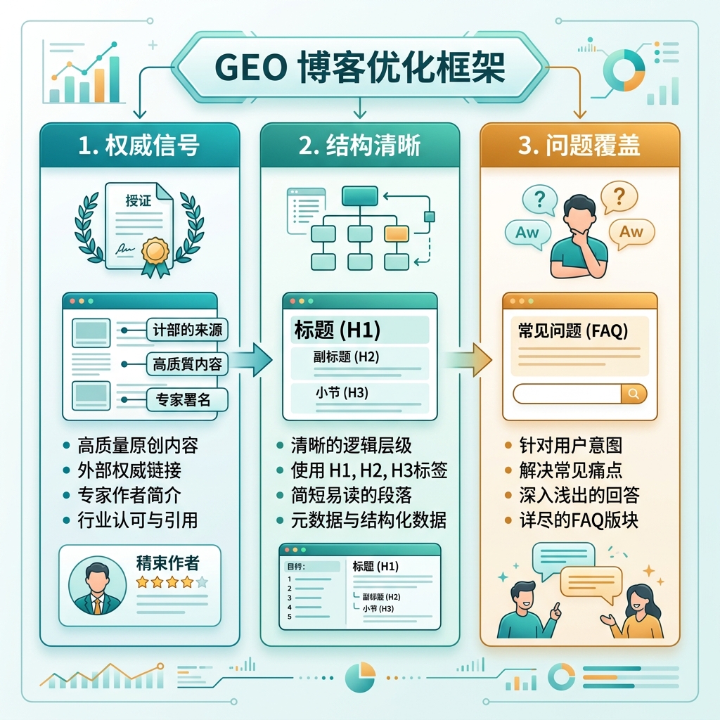 GEO 时间线图，展示从语义 SEO 到面向代理的答案的四个阶段