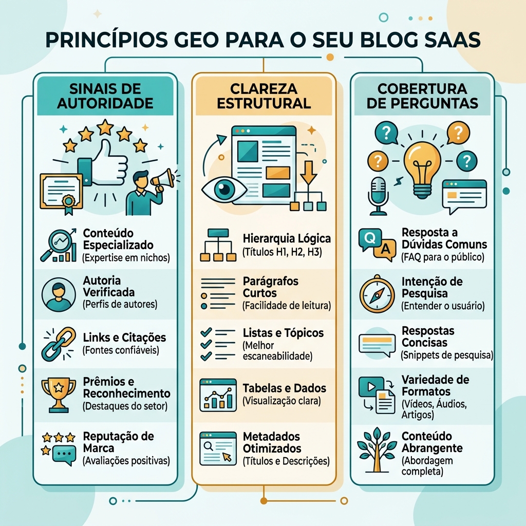 Diagrama de linha do tempo de GEO mostrando quatro fases, do SEO semântico a respostas prontas para agentes