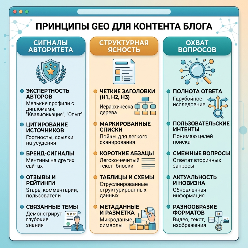 GEO как слой видимости, соединяющий знание бренда, доверенные источники и ответы AI