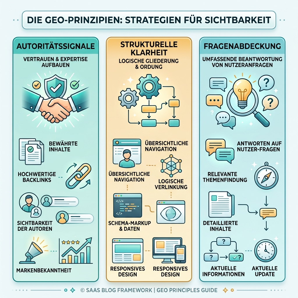 GEO als Sichtbarkeitsschicht zwischen Markenwissen, vertrauenswürdigen Quellen und KI-Antworten