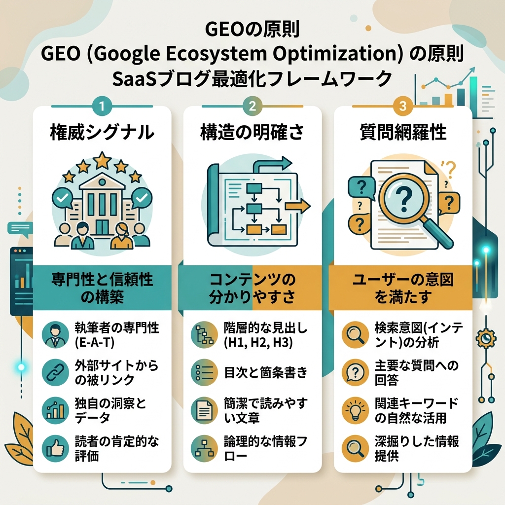 SEO文脈におけるGEOチェックリスト