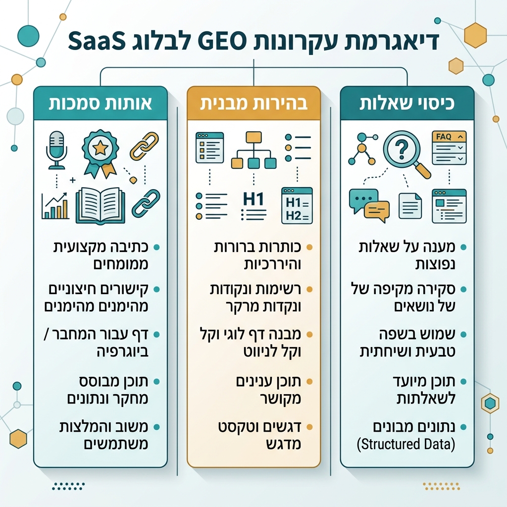 רשימת בדיקה להבנת GEO בהקשר של SEO