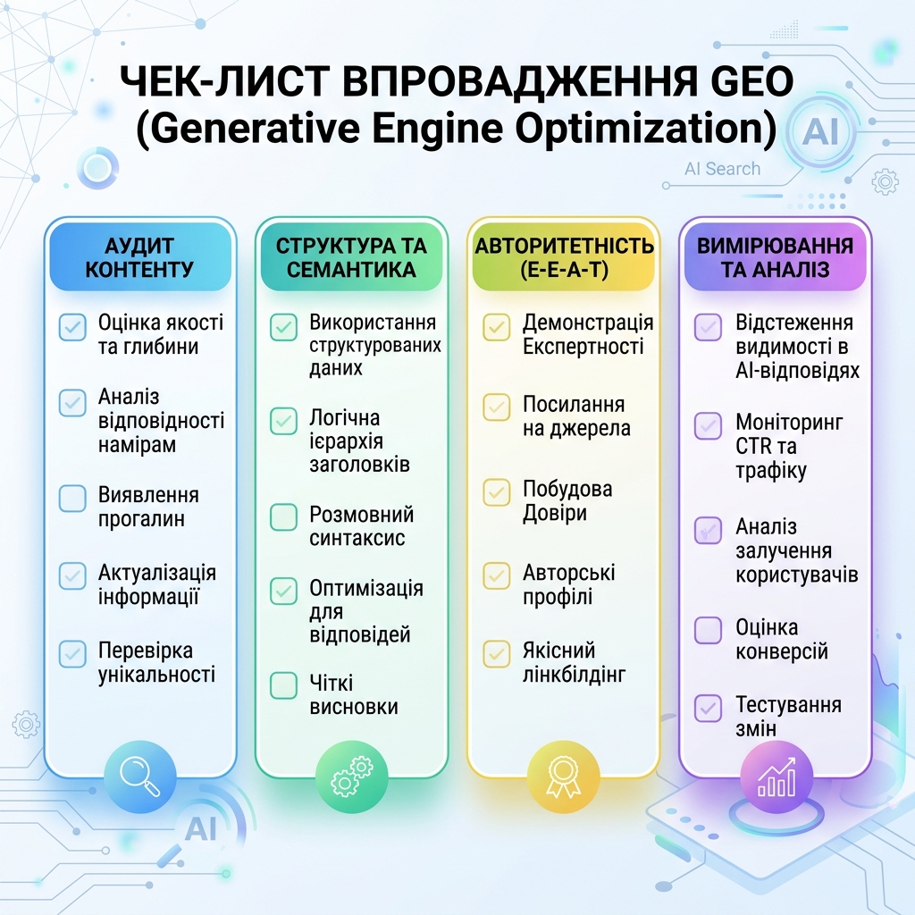 Workflow интеграции GEO и SEO