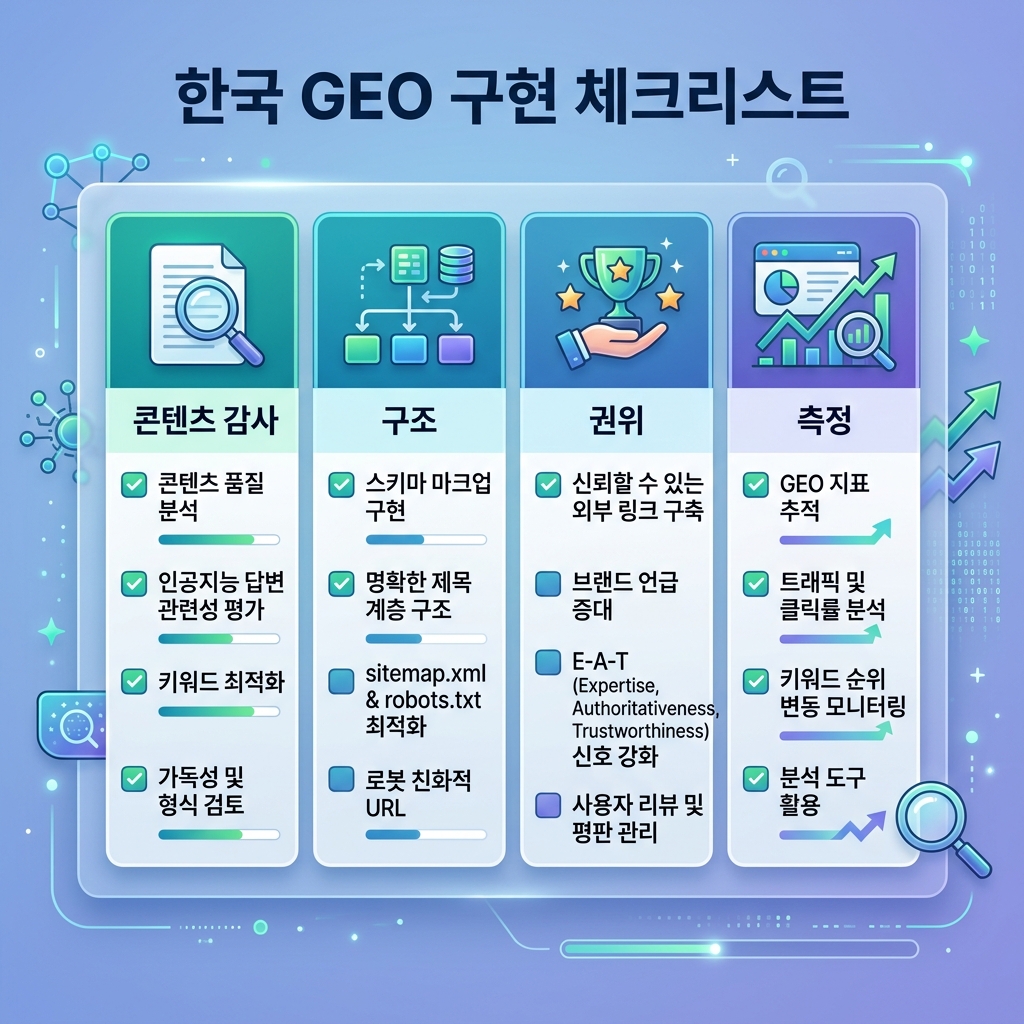 SEO, AEO, GEO를 함께 적용하는 페이지 구조
