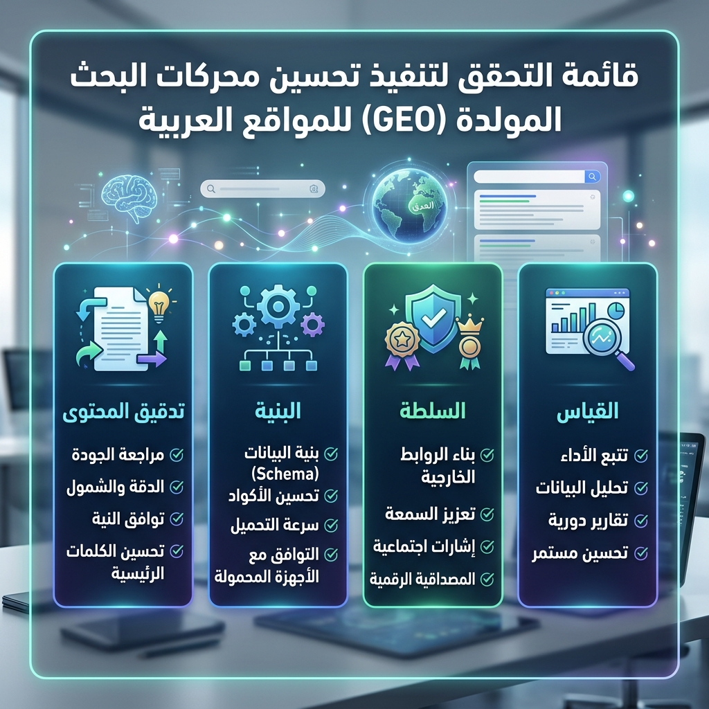 بنية صفحة تجمع بين SEO وAEO وGEO