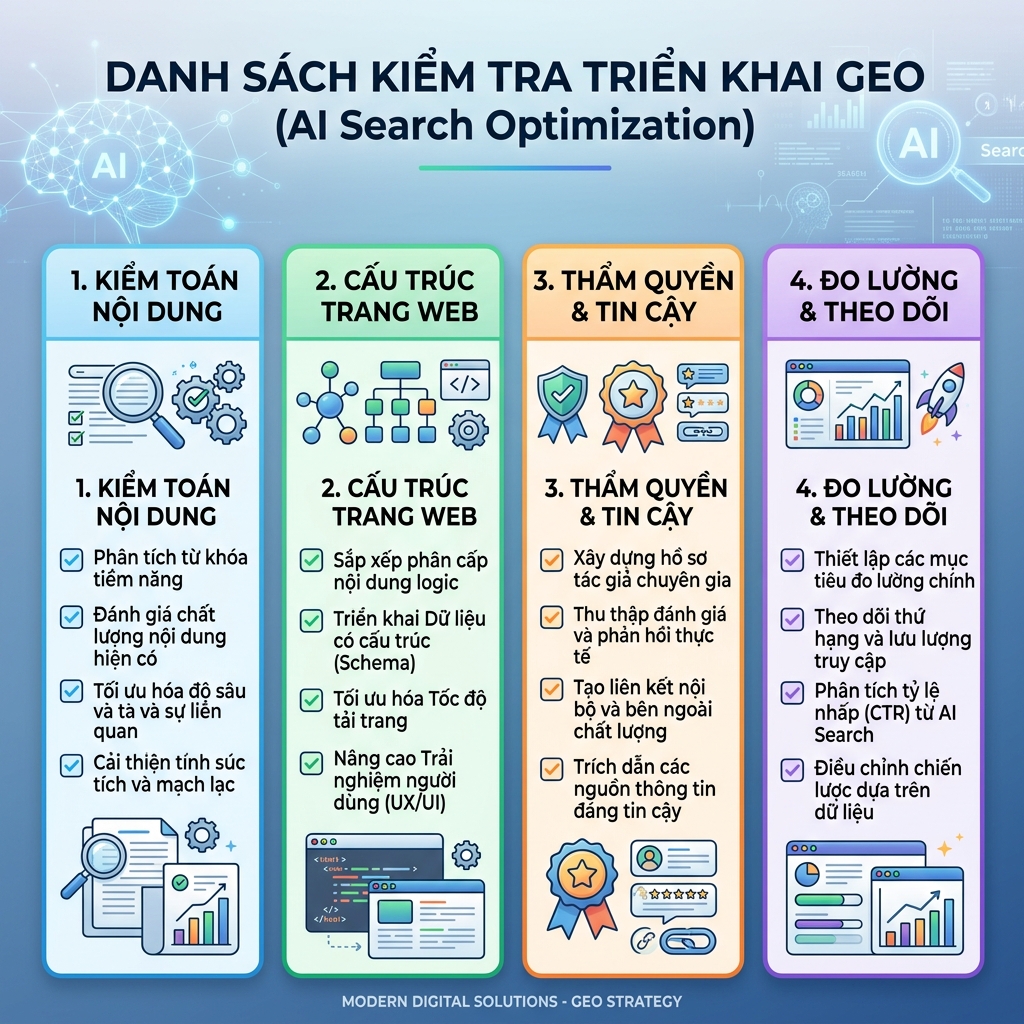 SEO、SEM 和 GEO 在目标、速度、成本和衡量上的对比矩阵