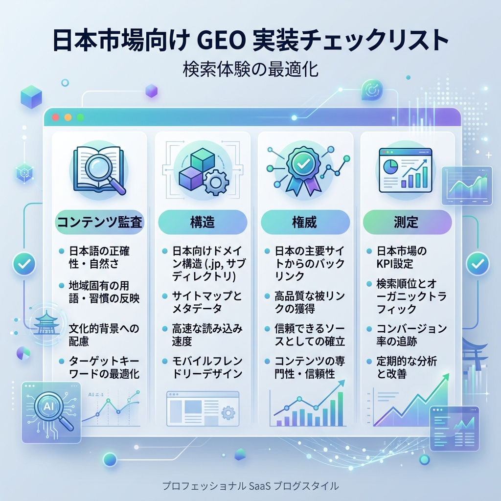 AI 可见性入门清单，包含 sitemap、爬虫访问、直接答案、FAQ、schema、专业性和提及追踪