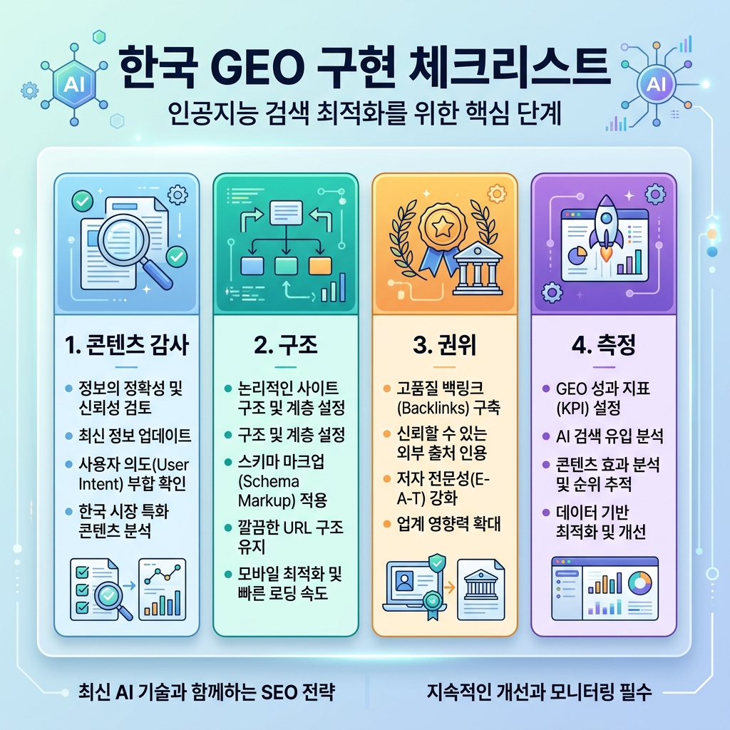 AI 可见性入门清单，包含 sitemap、爬虫访问、直接答案、FAQ、schema、专业性和提及追踪
