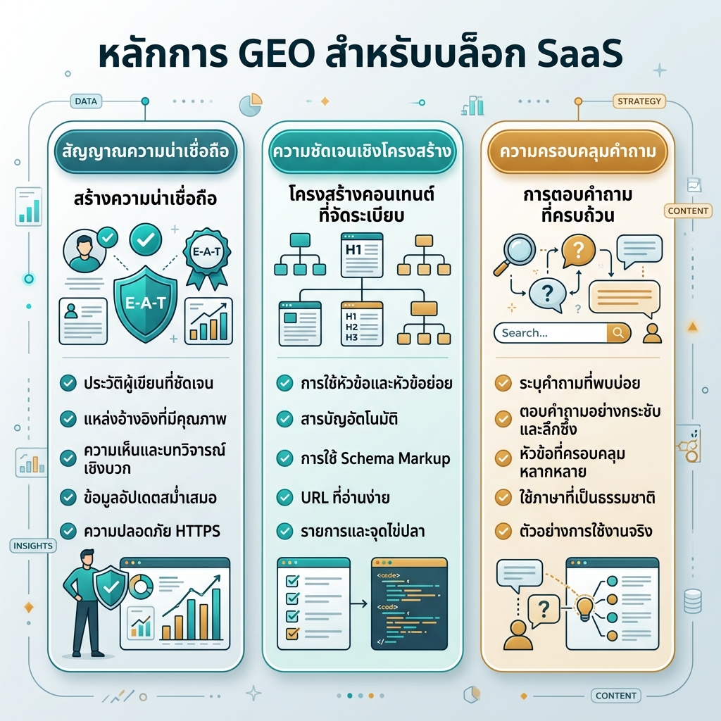 可见性栈示意图，展示技术访问、网站结构、有用内容、实体信任、AI 引用格式和衡量