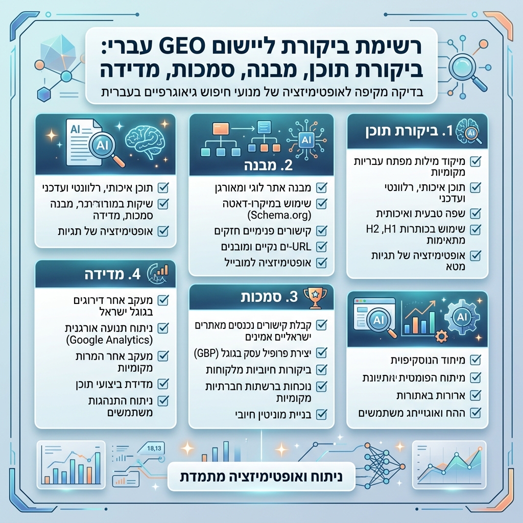 AI 可见性入门清单，包含 sitemap、爬虫访问、直接答案、FAQ、schema、专业性和提及追踪
