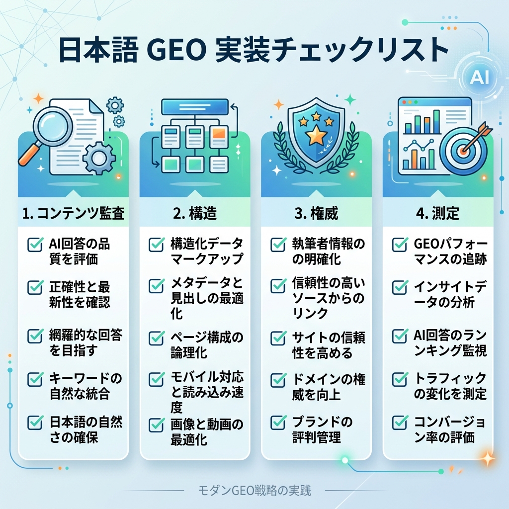 技术 SEO 和 AI 爬虫清单，包含 robots.txt、sitemap、canonical 标签、schema、内链、速度和 AI 爬虫访问