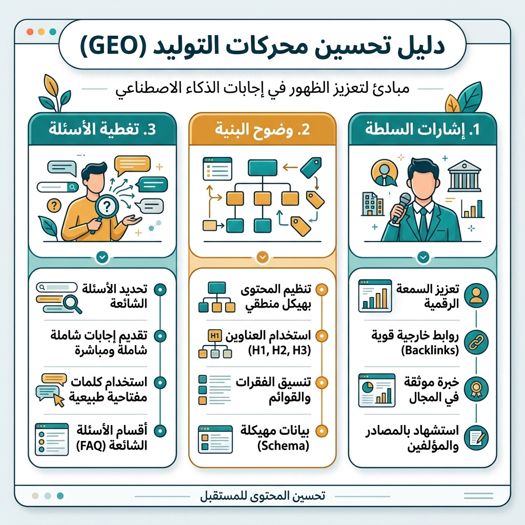 SEO 与 GEO 流程图，展示搜索排名路径和 AI 引用路径