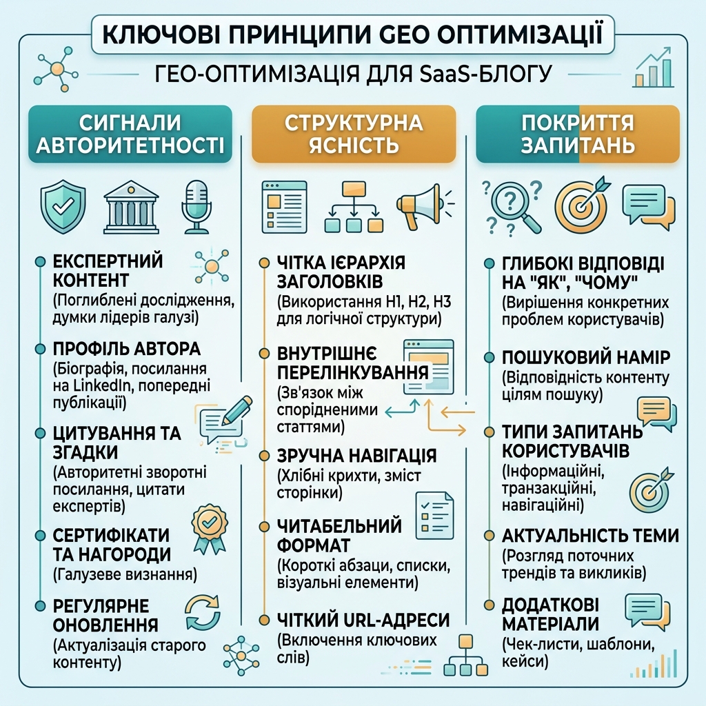 Чотириетапний GEO-процес від нуля до одиниці: сканована основа, контент, готовий до відповідей, зовнішні докази та щомісячний цикл AI-видимості