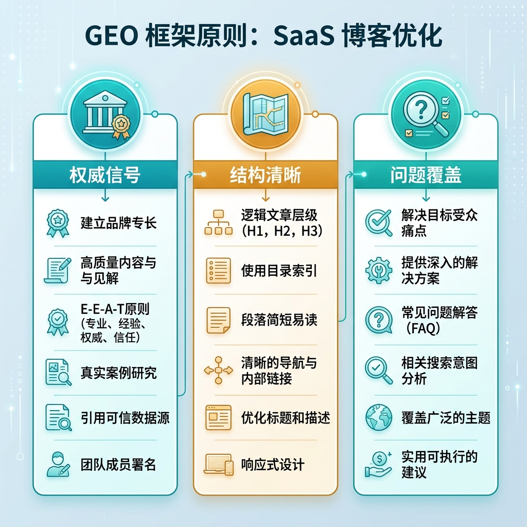 AI 引用准备度栈：访问、指引、证据和重复层共同通向可引用答案