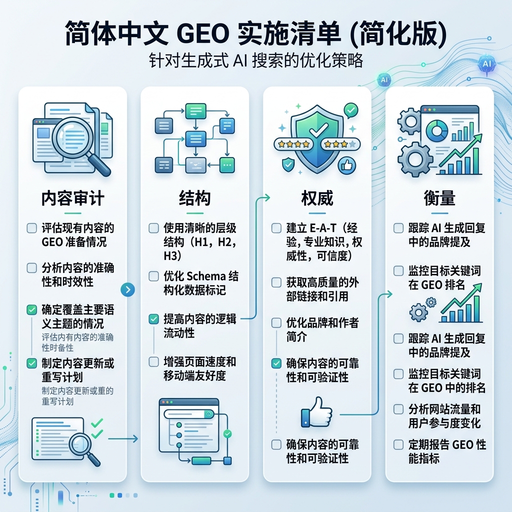 带注释的可引用内容块，展示答案优先、有来源支撑的数字、实体名称、对比表和 FAQ