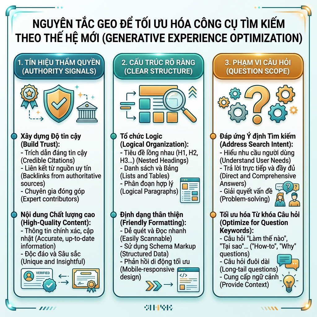 Checklist chọn nguồn cho AI Overviews