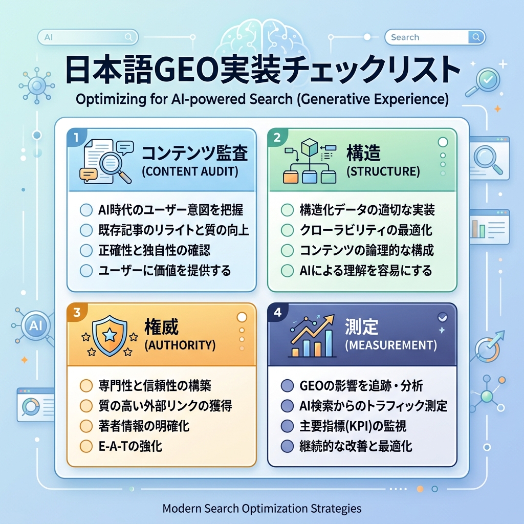 2026 GEO 工作流，包含页面证据、第三方来源、FAQ schema、社区信号和引用追踪