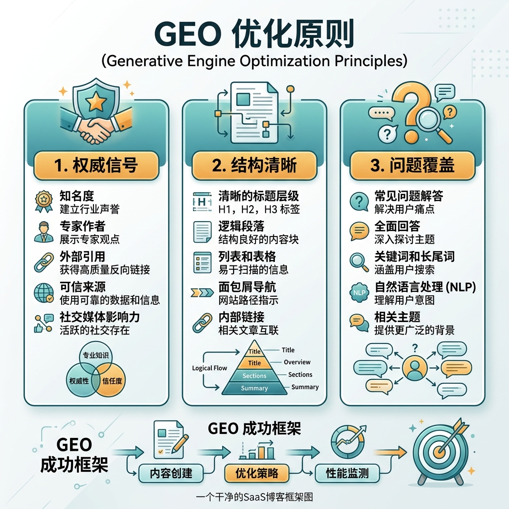 GEO 内容审计 scorecard，对比弱主张和可引用证据