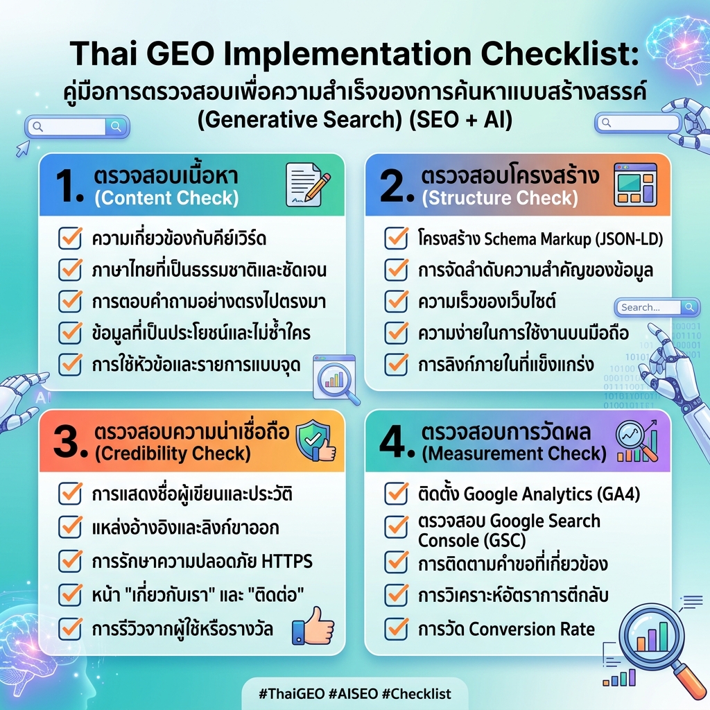 2026 GEO 工作流，包含页面证据、第三方来源、FAQ schema、社区信号和引用追踪