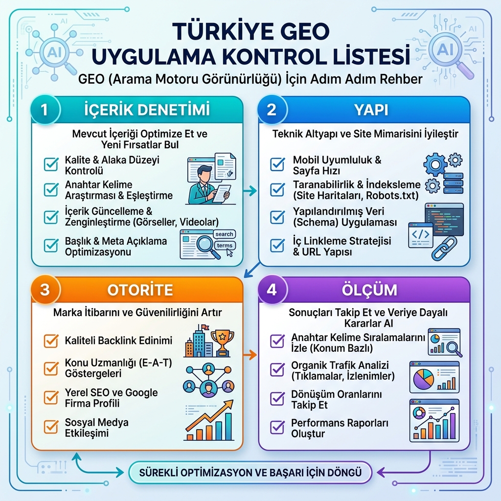 2026 GEO 工作流，包含页面证据、第三方来源、FAQ schema、社区信号和引用追踪