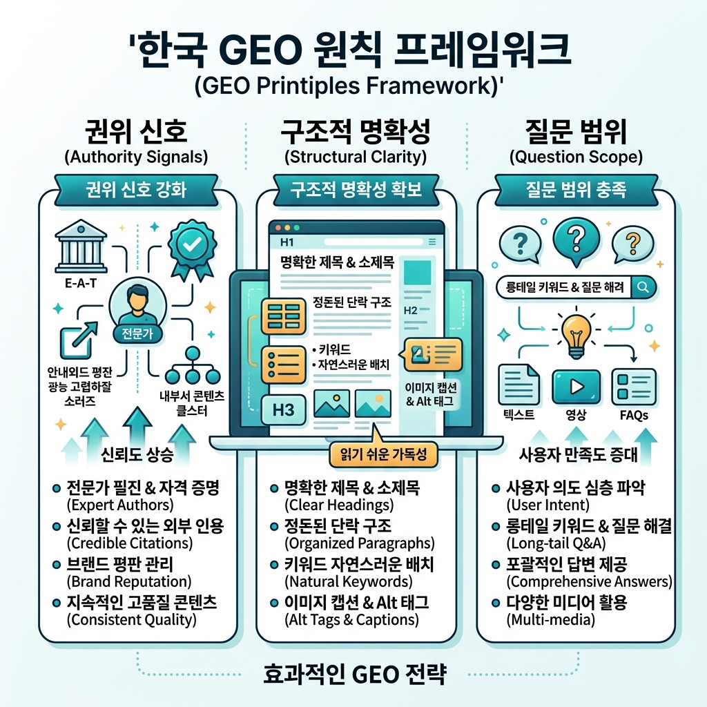 四层 GEO scorecard，展示提及率、情绪和准确性、答案位置稳定性、业务影响如何从 AI 可见性走向收入证据。