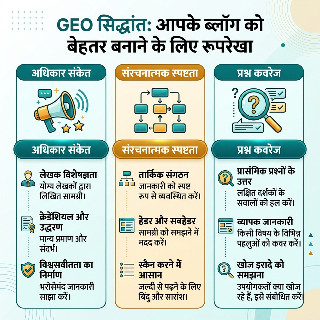 四层 GEO scorecard，展示提及率、情绪和准确性、答案位置稳定性、业务影响如何从 AI 可见性走向收入证据。